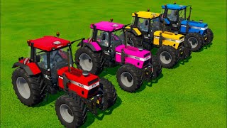 JOHN DEERE vs FENDT vs CLAAS vs VALTRA vs MCCORMICK TRACTORS BATTLE  Farming Simulator 22 [upl. by Ykcim548]