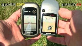 Comparing the New Etrex 30 and the Older Etrex Legend HCX in Sunlight with GPS City [upl. by Fax]