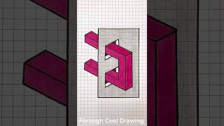 Step By Step 3D Drawing Tutorial On Grid Paper Made Easy ✍🏻 shorts shortvideo drawing art 3d [upl. by Ahsiekrats528]