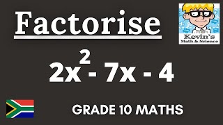 Trinomial Factorisation grade 10 Number in front not a 1 [upl. by Robinetta28]