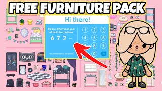 Free Furniture Pack⚠️ Toca Boca Free Code  Toca Life World 2023 Code [upl. by Leesen5]