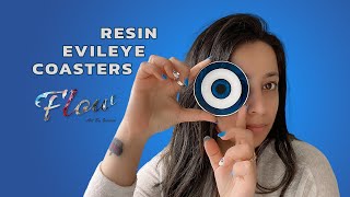 Resin evil eye coasters full tutorial [upl. by Anali186]