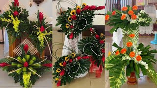 latest most beautiful modern Church fresh flower arrangement and decoration [upl. by Hilly]