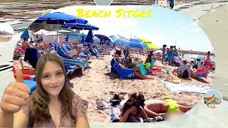 Best beaches in the world  Beach Sitges  Spain Barcelona [upl. by Llerrit]