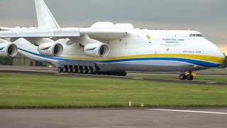 Antonov AN225 Mriya arrival and departure at Brize Norton [upl. by Garold]