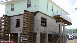 Key Largo residents hire Tampa company to lift their home over 20 feet due to flood concerns [upl. by Leinad312]