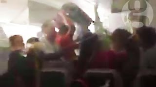 Dubai plane crash chaotic scenes inside plane after crashlanding at Dubai airport [upl. by Haziza]