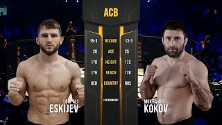 ЛомАли Эскиев vs Мухамед Коков  LomAli Eskiev vs Mukhamed Kokov  ACB 89 [upl. by Nannarb3]