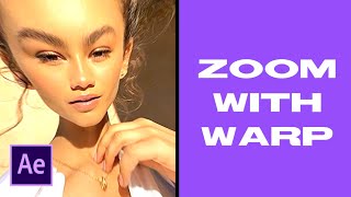 zoom with optics and warp  after effects tutorial [upl. by Kapeed]