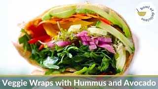 Veggie Wraps with Hummus and Avocado [upl. by Hayott]