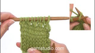 How to knit to the back of loop of stitch [upl. by Ahsilahs455]