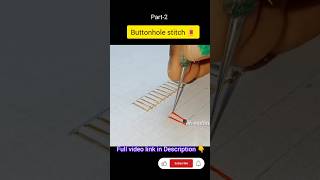 Buttonhole stitch for beginners 🧵 follow for more videos 🙏 free class✨ [upl. by Nelaf552]