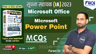 Suchna SahayakIA MS Office  Powerpoint Important MCQs  Information Assistant Book  FliQi [upl. by Yelrahc]