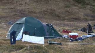 Cabelas Alaskan Guide Model Tent Storm Test Hurricane Force Winds hit Kodiak Island Alaska [upl. by Lebiralc]