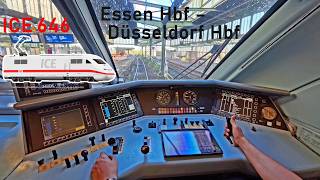 Viele Züge viele Gleise  ICE 646 Essen Hbf  Düsseldorf Hbf  ICEFührerstandsmitfahrt [upl. by Etteoj814]