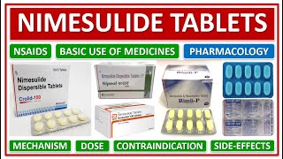 NIMESULIDE TABLETS BASIC USE PHARMACOLOGY MECHANISMS WORKING CONTRAINDICATIONS SIDEEFFECTS [upl. by Lonni]