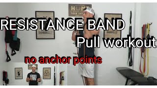 RESISTANCE BAND PULL WORKOUT NO ANCHOR POINTS [upl. by Yelats]