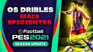 TUTORIAL DOS DOIS DRIBLES MAIS EFICIENTES DO PES 2021 HOW TO DO DOUBLE TOUCH SKILL DRIBLES TOPS [upl. by Elyad]