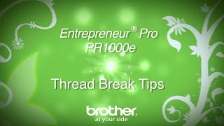 How To Fix a Thread Break on the Brother Entrepreneur Pro PR1000e MultiNeedle Embroidery Machine [upl. by Brigida]