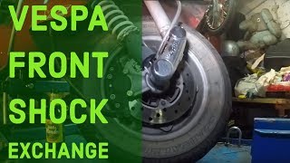 VESPA FRONT SHOCK exchange  BITUBO  FMPSolid PASSion [upl. by Arimas]