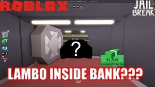 Roblox JailBreak Drive a LAMBO INSIDE the BANK  Jailbreak Myths Ep3 [upl. by Athenian]