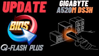 COMO ATUALIZAR BIOS QFLASH PLUS PLACA MÃE GIGABYTE A520M DS3H  Ryzen Serie 5000 [upl. by Anivlis]