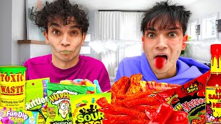 Eating the World’s SPICIEST vs SOUREST Food Challenge [upl. by La104]