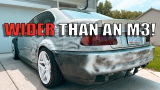 E46 Gets CLIQ TUNING Rear Over Fenders [upl. by Cortney710]