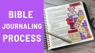 Bible Journaling Process  By the Well 4 God Mind Games  Mixed media Bible journaling [upl. by Ebonee]