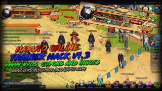 Naruto Online  Trainer Hack v13 99999 Ryos Cupons e Lingotes [upl. by Obaza]