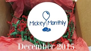 Mickey Monthly Unboxing December 2015 [upl. by Sivolc]