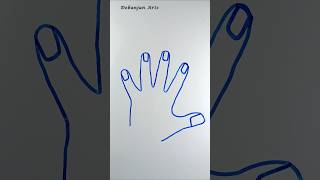 How To Draw A Hand🖐 Very Easy To Draw A Hand shorts youtubeshorts handwriting hand art draw [upl. by Suoivatnom504]