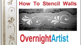 Wall Stencils  How To Wall Stencil Easy Step By Step [upl. by Rases]