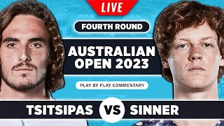 TSITSIPAS vs SINNER  Australian Open 2023  Live Tennis PlaybyPlay [upl. by Eltsyrc706]