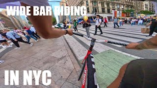 FIXED GEAR  POV WIDE BAR RIDING THE STREETS OF NYC [upl. by Donella198]