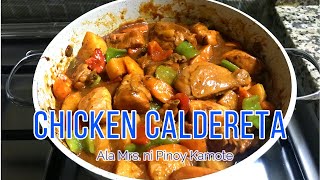 How to Cook Chicken Caldereta  Quick and Easy Chicken Recipe  Kalderetang Manok Pinoy Recipe [upl. by Manvell]