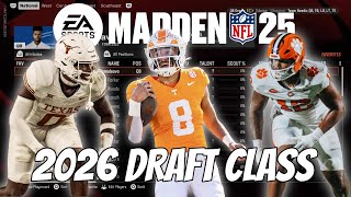 Madden NFL 25  2026 Draft Class UPDATE  Faces Names HW Schools [upl. by Blum]