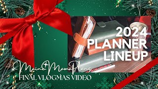 My 2024 Planner Lineup  Planmas Vlogmas Final Video  VDS Custom Standard Personal Rings Gillio FCC [upl. by Tracay]