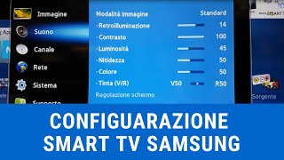 COME SINTONIZZARE SMART TV SAMUSNG E ACCEDERE AD INTERNET TRAMITE LAN [upl. by Edyak357]