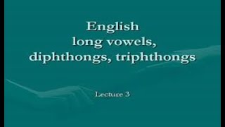 full explanation of diphthongs and triphthongs with example production of speech sounds [upl. by Annayi]