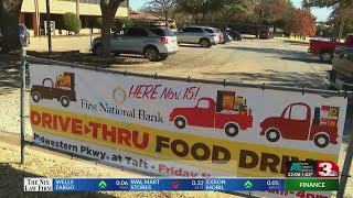 First National Bank drivethru food drive [upl. by Conover310]