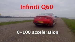 Infiniti Q60 0100 kmhr acceleration test 🚗  Allesrondomautosnl [upl. by Asirrom]