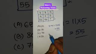 Matrix  Number Analogy Reasoning Tricks For SSC CGL CHSL GD CPO MTS RRB Exams  new shorts [upl. by Blaine]