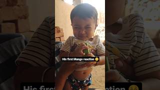 His first Mango reaction 😍 [upl. by Atla]