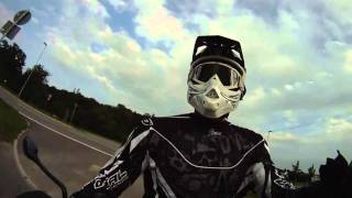 Gopro HD Fantic Caballero ENDURO SUPERMOTO Crash [upl. by Madai]