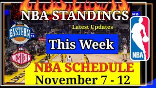 NBA STANDINGS TODAY as of November 6 2024  GAME RESULTS  NBA SCHEDULE November 7 12 2024 [upl. by Arze]