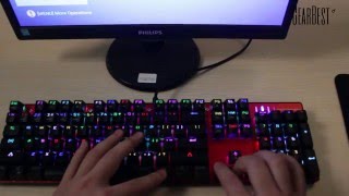 Gearbest Review MOTOSPEED Inflictor CK104 Mechanical Gaming Keyboard  Gearbestcom [upl. by Enywad]