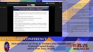 DPWH Regional Office NCR Procurement Live Stream on April 11 2024 [upl. by Einram]