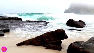 Ocean waves and rain sounds  Stress relief ocean sounds [upl. by Ellenahc241]