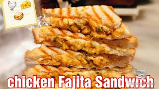 Chicken Fajita Sandwich Recipechicken cheese sandwich 🐔🧀🥪😋 samsab vlogs [upl. by Neztnaj659]